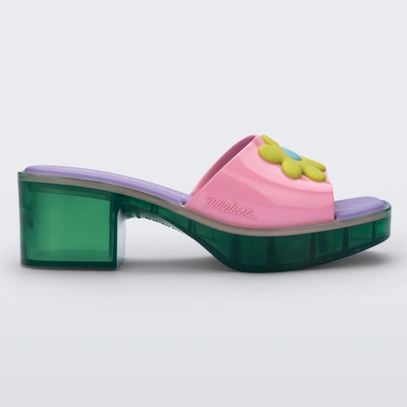 MELISSA x LAZY OAF 90s Y2k PLATFORM BLOCK HEEL SLIDES (7M) Women Summer Shoe NIB - Picture 2 of 4